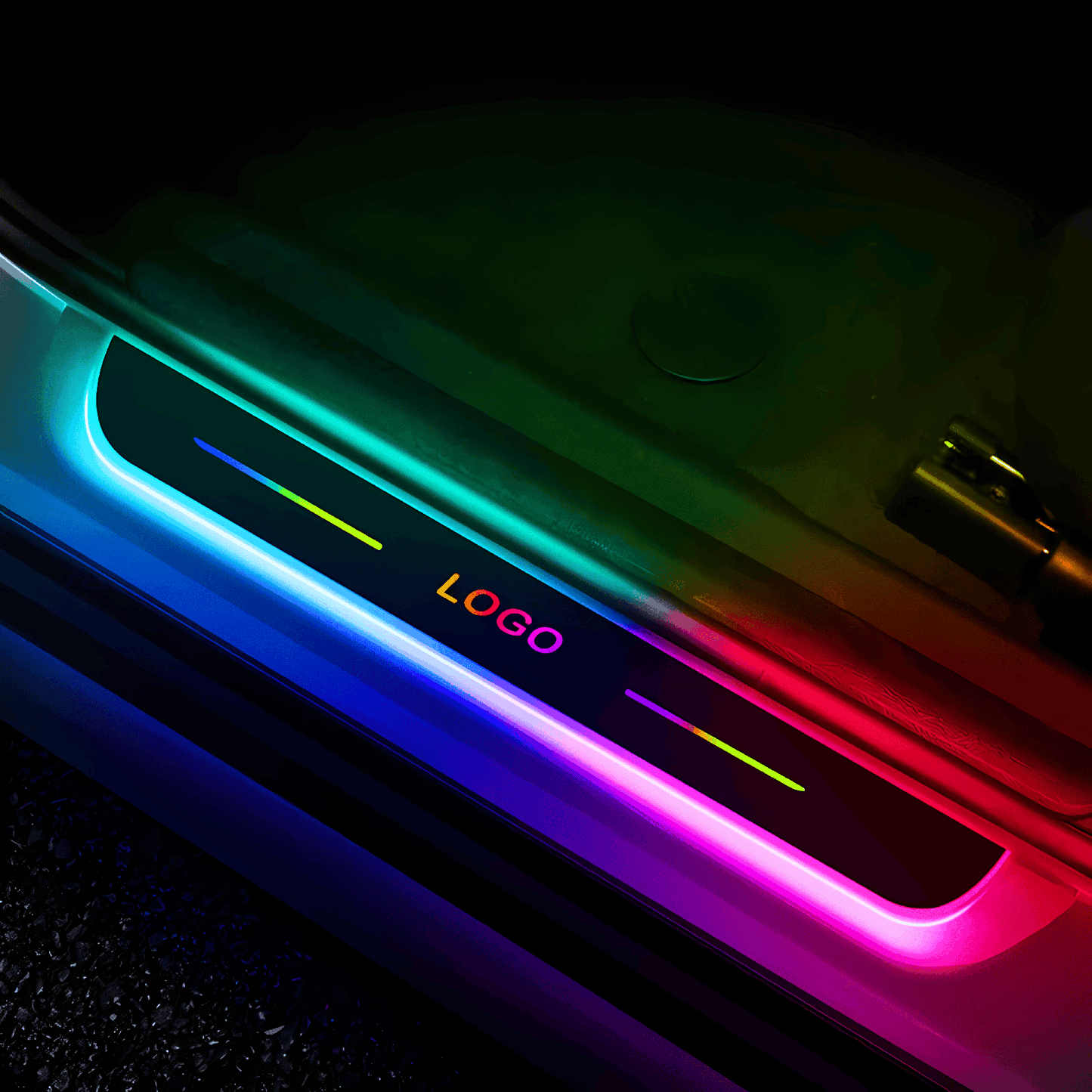 Automotive AI Controlled LED Colorful LED Car door sills-Customized