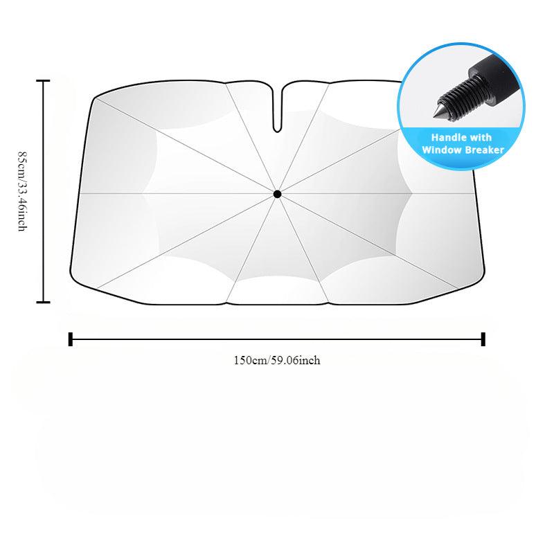 New 360° Bendable Handle Car Parasol Car Front Windshield Sun Protection Heat Shield Universal Car Parasol - LumeAuto
