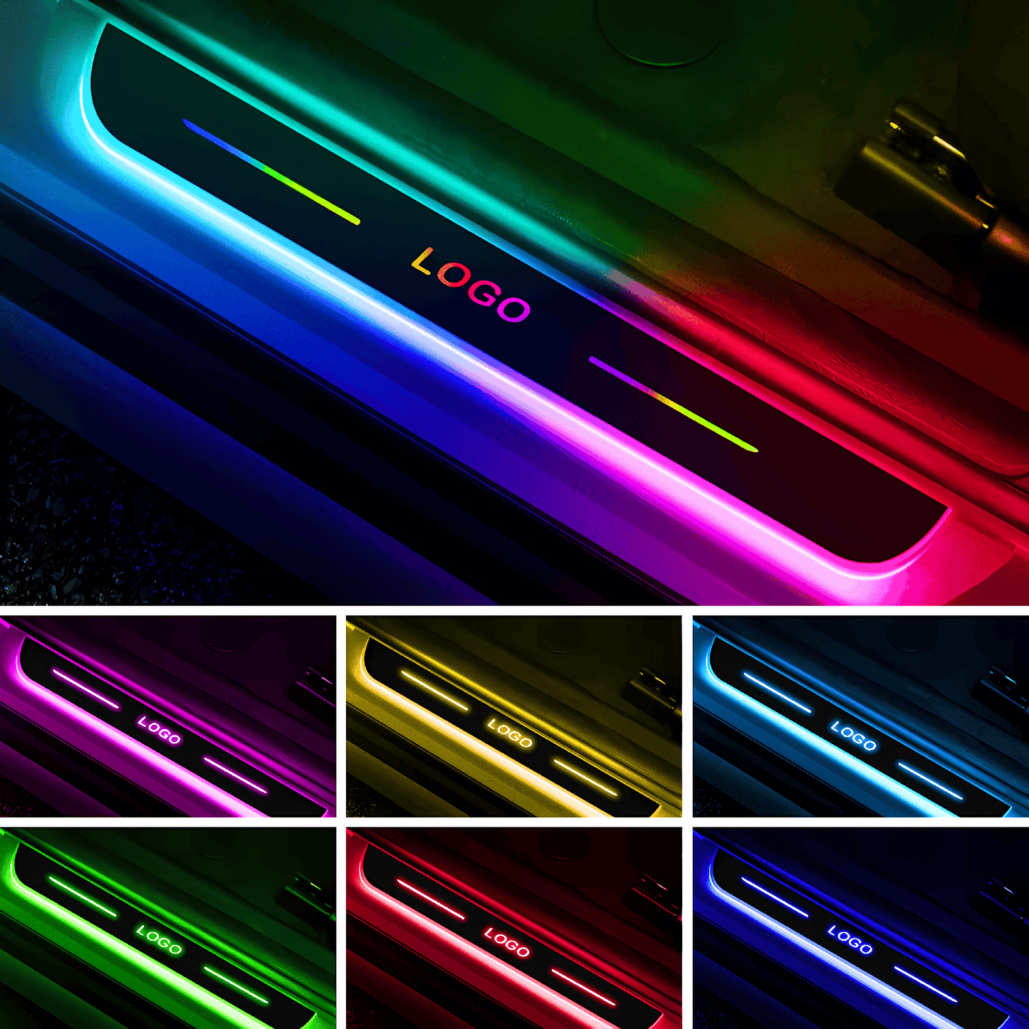 Automotive AI Controlled LED Colorful LED Car door sills-Customized