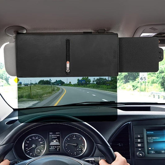 Car Sun Visor | Advanced UV400 Car Visor Extension | With PC Lens and Side Visor - LumeAuto