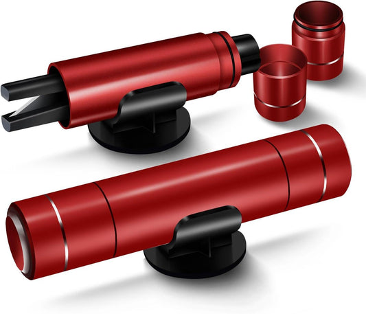 Car Window Breaker and Seatbelt Cutter 2 Pack, 2-in-1 Car Safety Hammer - LumeAuto