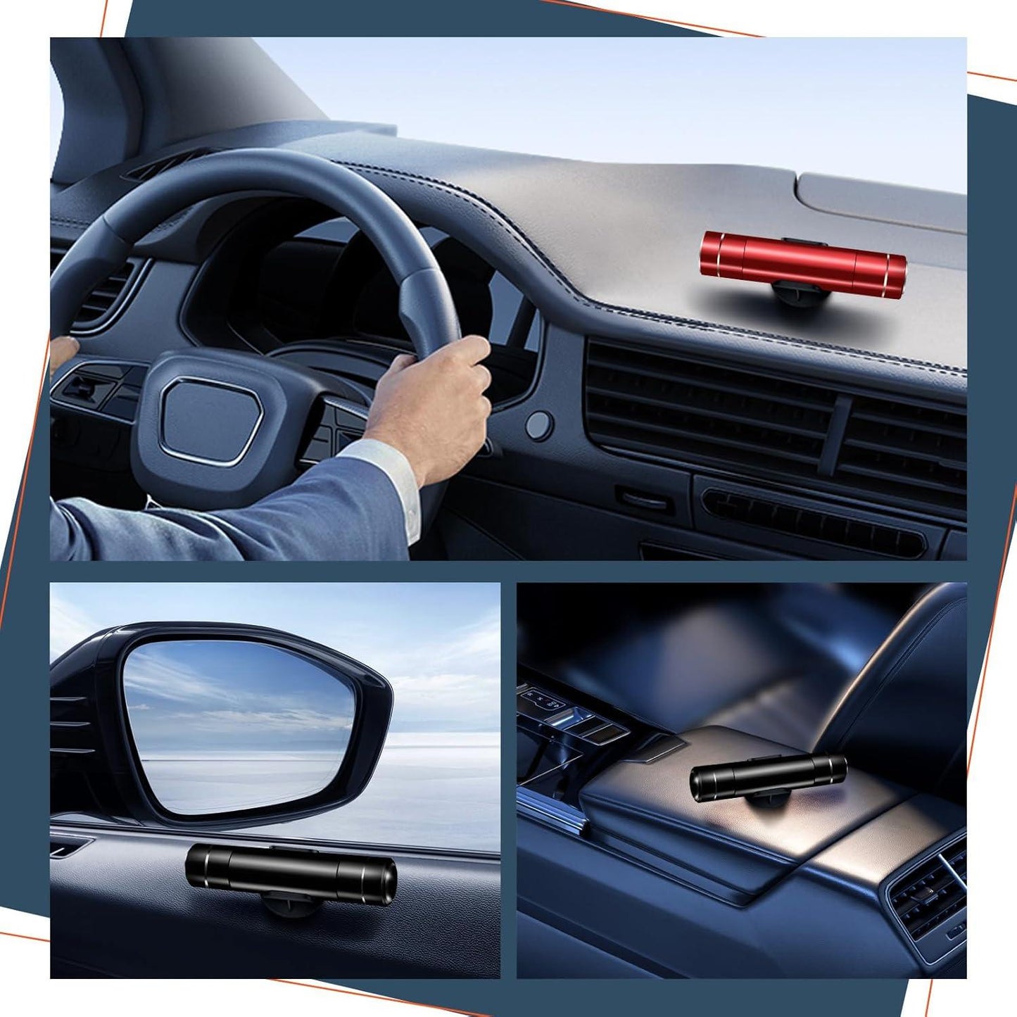 Car Window Breaker and Seatbelt Cutter 2 Pack, 2-in-1 Car Safety Hammer - LumeAuto