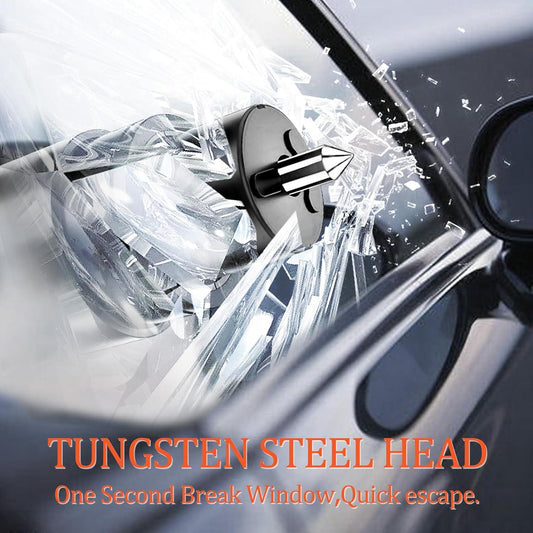 Car Window Breaker and Seatbelt Cutter 2 Pack, 2-in-1 Car Safety Hammer - LumeAuto