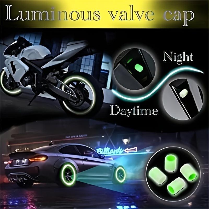 (16PCS) Luminous Tire Valve Cap Set - Suitable for Cars, Trucks, Motorcycles and Bicycles - LumeAuto