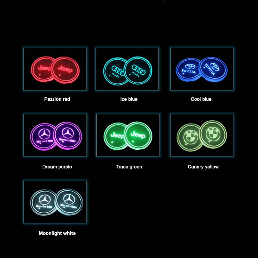 Car LED Cup Holder Lights - LumeAuto
