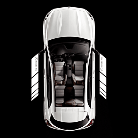 Mercedes-Benz Compatible Rearview Mirror Projector Light Blanket - LumeAuto