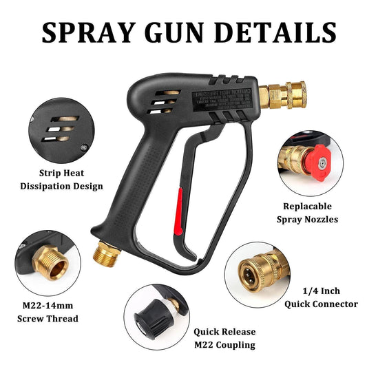 Innovative Car Washing Water Gun with Household High Pressure Cleaning Power and 1/4 Quick Connect Feature - LumeAuto