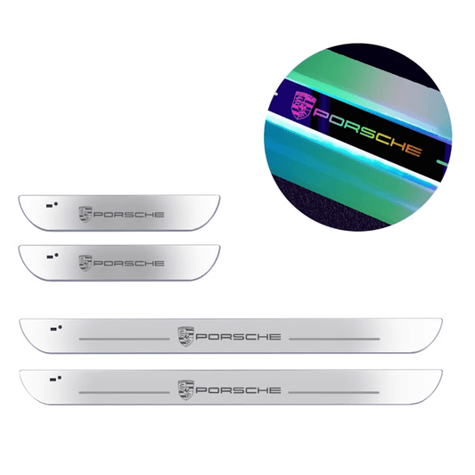 Porsche Compatible Intelligent LED Colorful Car Door Sill Protector
