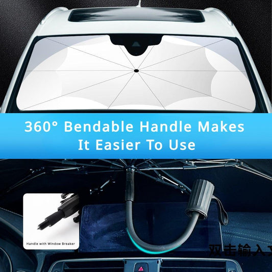 New 360° Bendable Handle Car Parasol Car Front Windshield Sun Protection Heat Shield Universal Car Parasol - LumeAuto