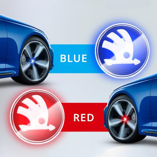 Skoda Compatible LED Magnetic Levitation Hub Caps - LumeAuto