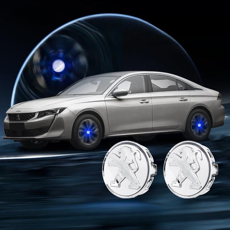 Peugeot Compatible LED Magnetic Levitation Hub Caps - LumeAuto
