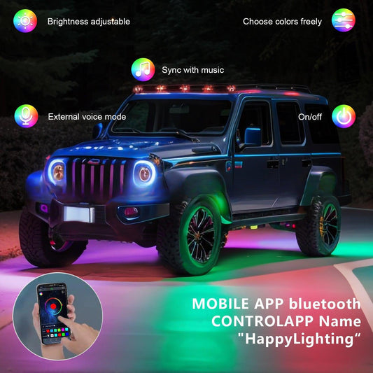 RGB Underglow APP Control Ambient Light LED Car Neon Light - LumeAuto