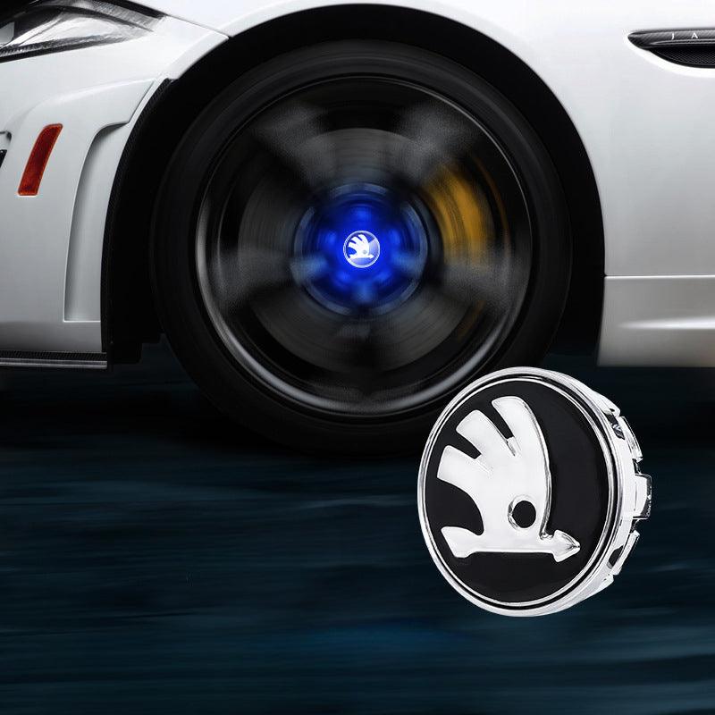 Skoda Compatible LED Magnetic Levitation Hub Caps - LumeAuto