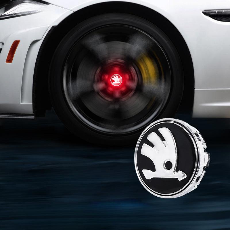 Skoda Compatible LED Magnetic Levitation Hub Caps - LumeAuto