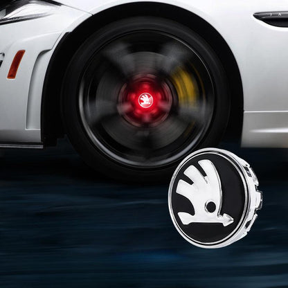 Skoda Compatible LED Magnetic Levitation Hub Caps - LumeAuto