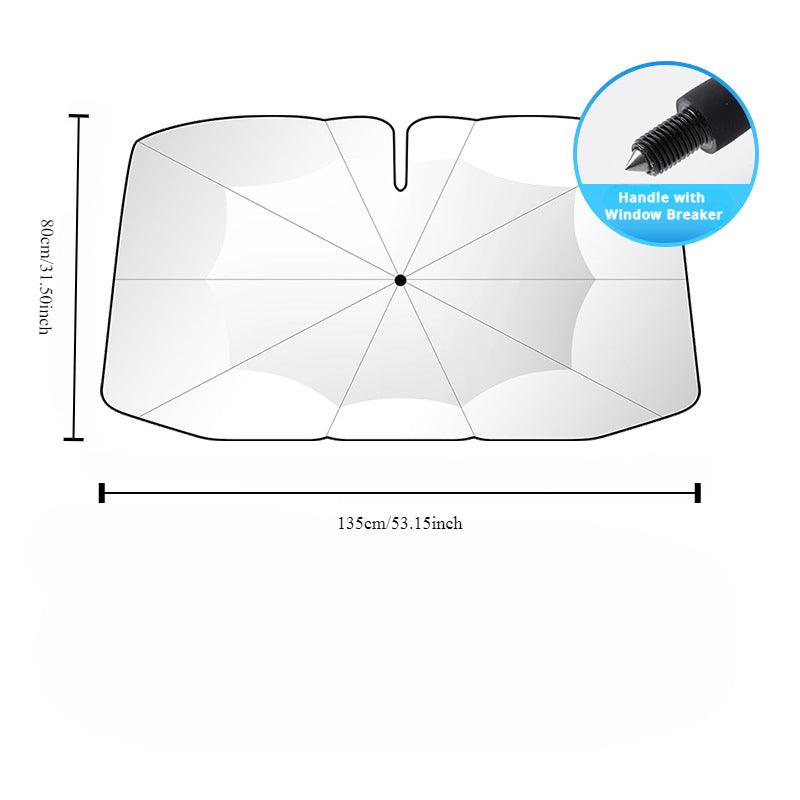 New 360° Bendable Handle Car Parasol Car Front Windshield Sun Protection Heat Shield Universal Car Parasol - LumeAuto