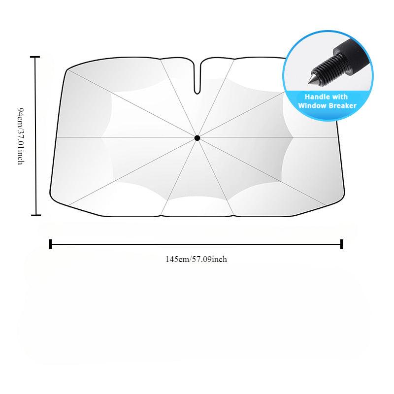 New 360° Bendable Handle Car Parasol Car Front Windshield Sun Protection Heat Shield Universal Car Parasol - LumeAuto