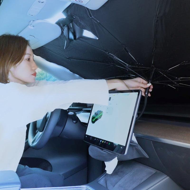 New 360° Bendable Handle Car Parasol Car Front Windshield Sun Protection Heat Shield Universal Car Parasol - LumeAuto