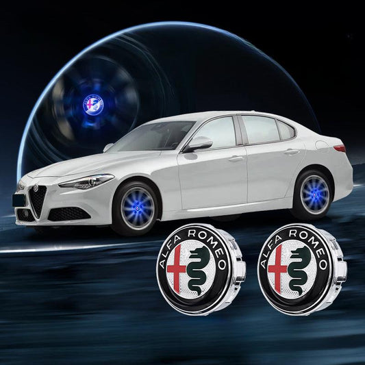Alfa Romeo Compatible LED Magnetic Levitation Hub Caps - LumeAuto