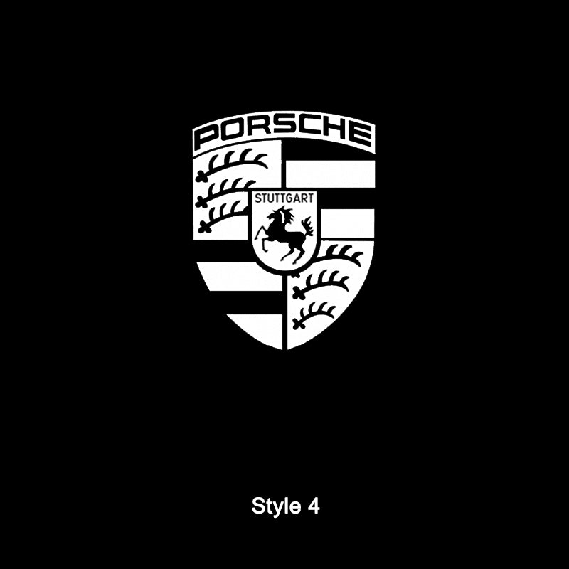 Porsche car door logo light style 3 - LED projection design by LumeAuto