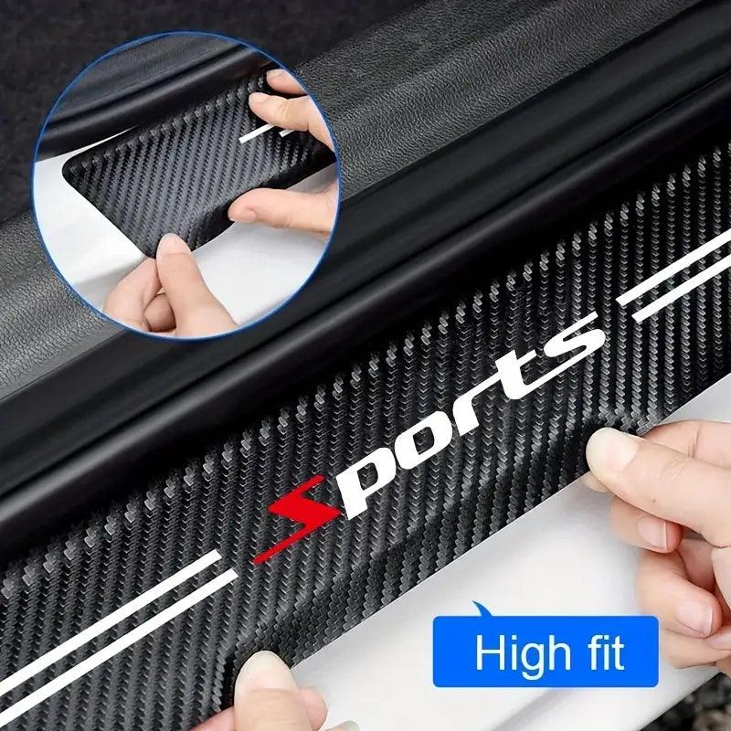 ( 9PCS )Carbon Car Door Sills Stickers - LumeAuto