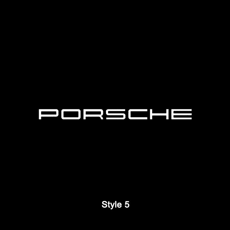 Wireless Porsche puddle light style 4 - rechargeable LED door logo projector