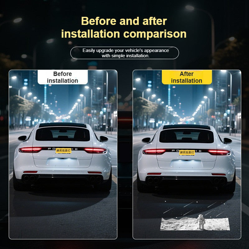 Porsche license plate projector light - 774aabfc-c12b-4c53-af2c-eb2428c97add