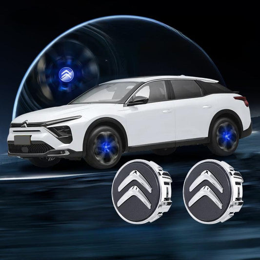 Citroen Compatible LED Magnetic Levitation Hub Caps - LumeAuto