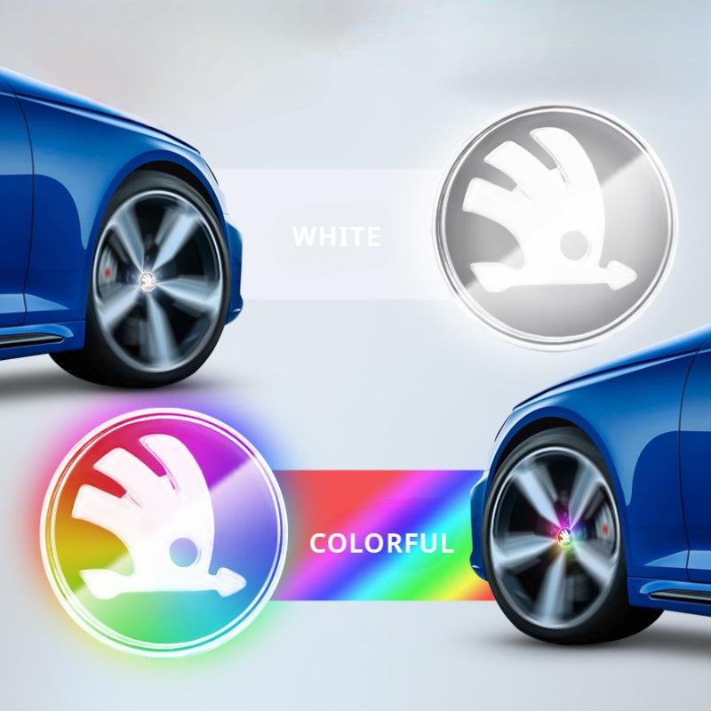 Skoda Compatible LED Magnetic Levitation Hub Caps - LumeAuto