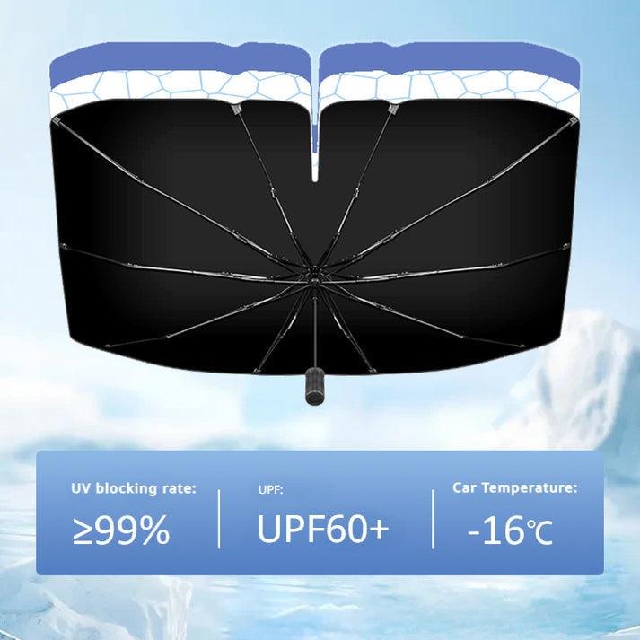 New 360° Bendable Handle Car Parasol Car Front Windshield Sun Protection Heat Shield Universal Car Parasol - LumeAuto