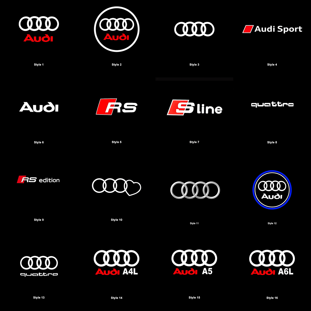 Audi Compatible Door Projection Light 2.0 (Larger, No Blue Border)