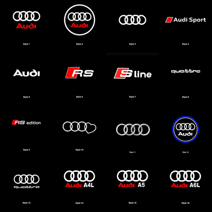 Audi Compatible Door Projection Light 2.0 (Larger, No Blue Border)