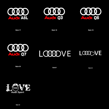 Audi Compatible Door Projection Light 2.0 (Larger, No Blue Border)