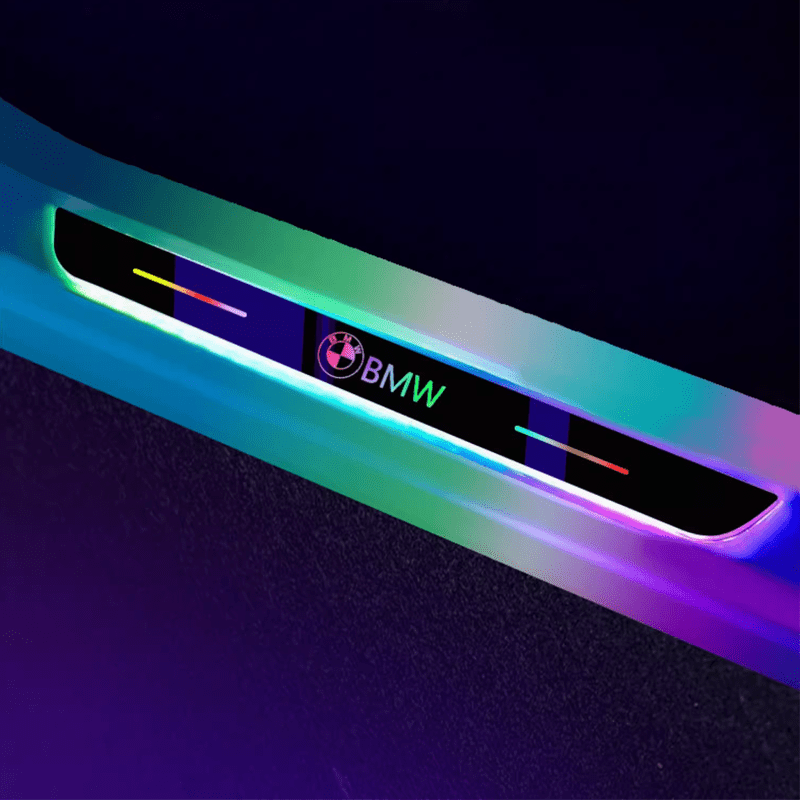 BMW LED door sill protector - scuff plate