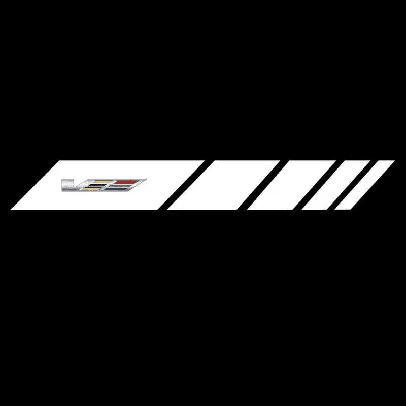 Cadillac rearview mirror welcome light - puddle light projection