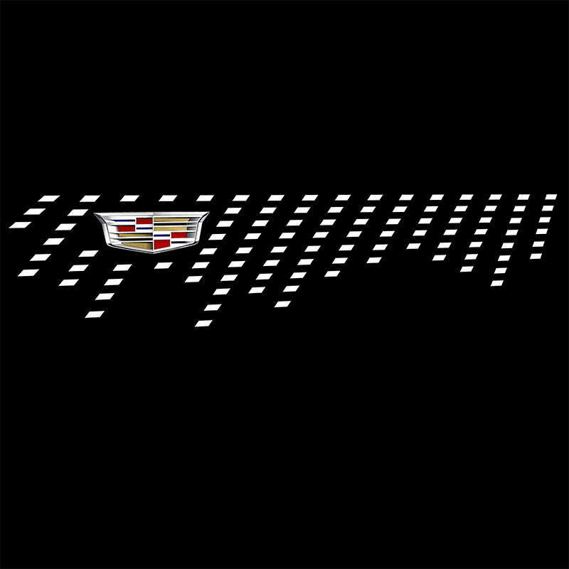 Cadillac mirror projector light - illuminated logo carpet for Cadillac