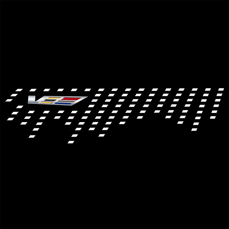 Cadillac rearview mirror projector light - LED logo projection for Cadillac