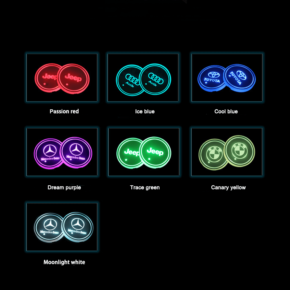 Universal Car LED Cup Holder Light - LumeAuto