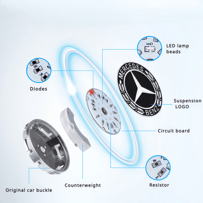 4PCS LED Magnetic Levitation Hub Cap - LumeAuto