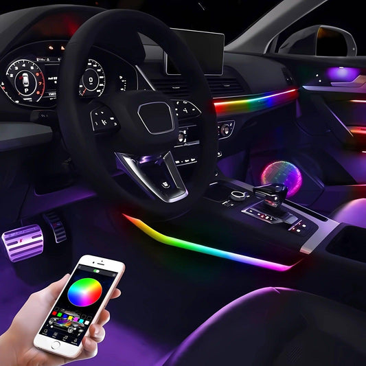 LED Intelligent Voice Control Atmosphere Light Belt Set - LumeAuto