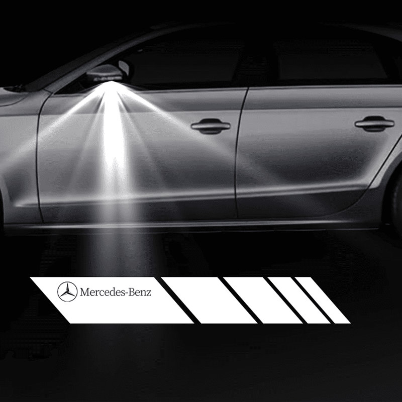 Mercedes-Benz Compatible Rearview Mirror Projector Light Blanket - LumeAuto