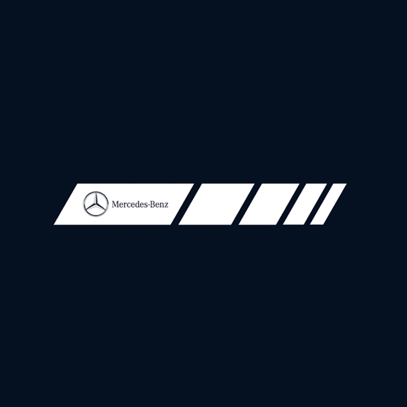 Mercedes-Benz Compatible Rearview Mirror Projector Light Blanket - LumeAuto