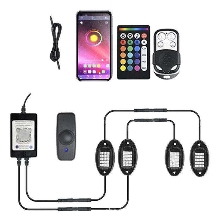 RGB Underglow APP Control Ambient Light LED Car Neon Light - LumeAuto