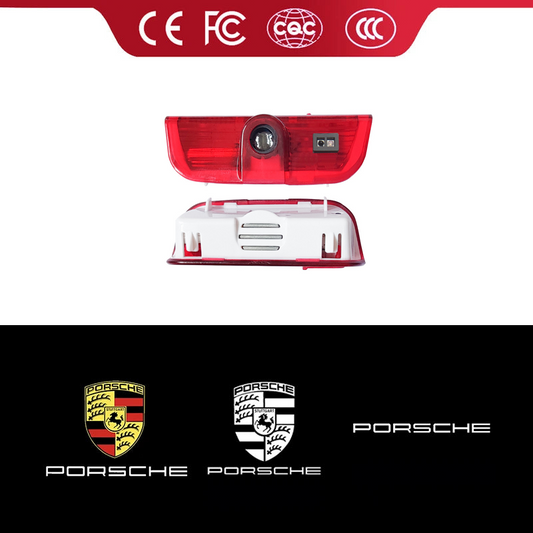 Rechargeable Porsche car door projector light - wireless LED logo puddle light by LumeAuto