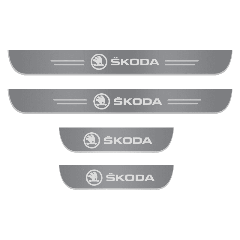 Skoda Compatible Intelligent LED Colorful Car Door Sill Protector