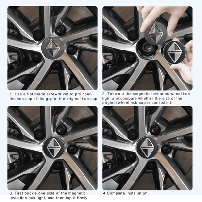 Borgward Compatible LED Magnetic Levitation Hub Caps - LumeAuto