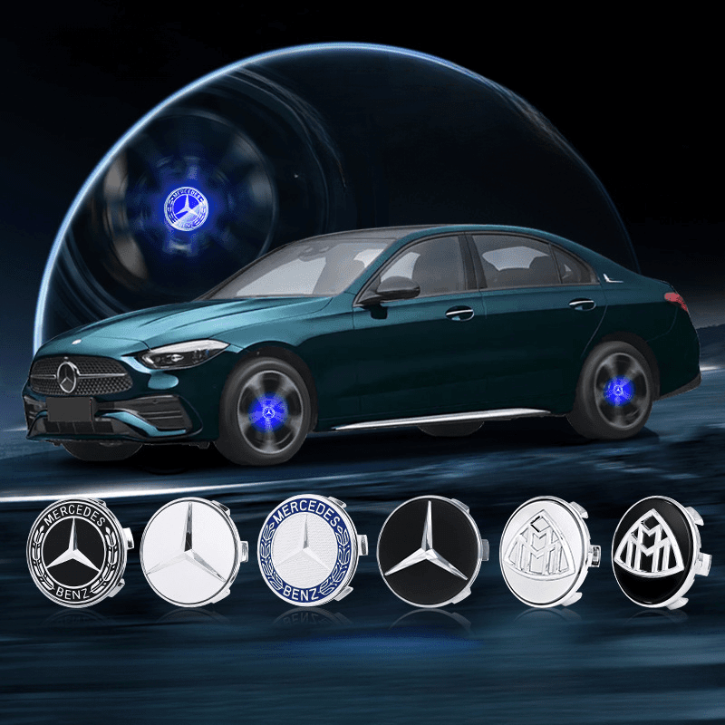 Mercedes-Benz LED magnetic levitation hub cap - floating spinning center cap