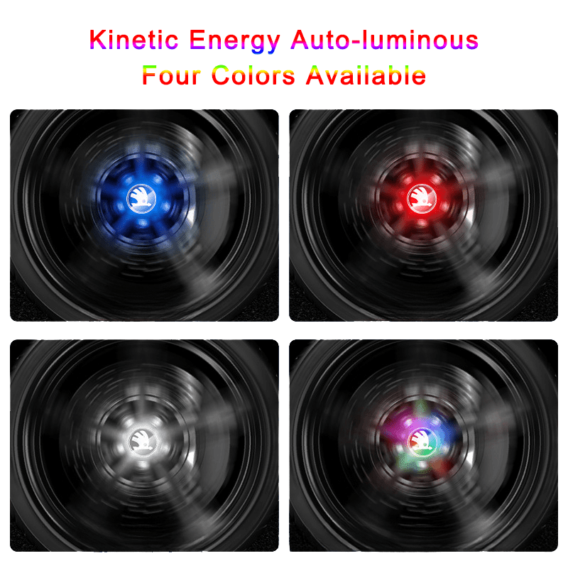 Skoda Compatible LED Magnetic Levitation Hub Caps - LumeAuto