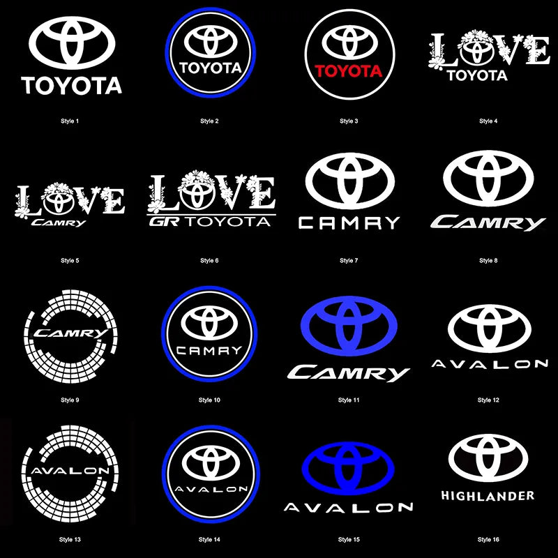Toyota Compatible Door Projection Light 2.0 (Larger, No Blue Border)