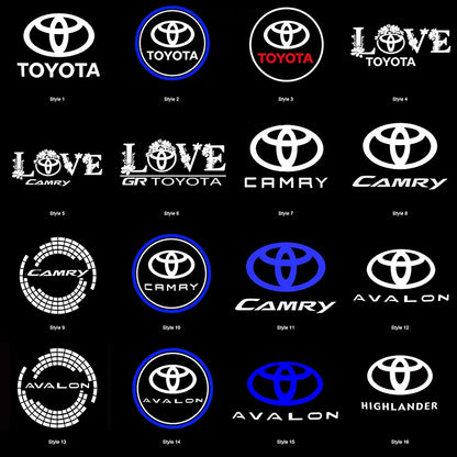 Toyota Compatible Door Projection Light 2.0 (Larger, No Blue Border)